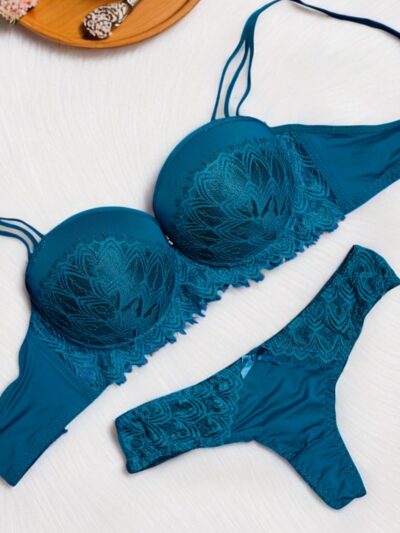 Serene Blue Padded Seamless Bra - Image 3