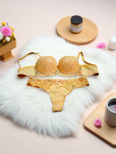 Vibrant Yellow Padded Seamless Bra - Image 3