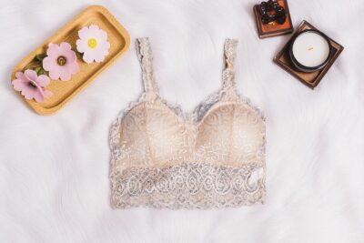 Beige Lace Comfort Bralette - Free Size - Image 2