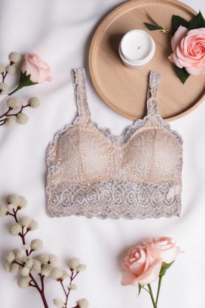 Beige Lace Comfort Bralette - Free Size