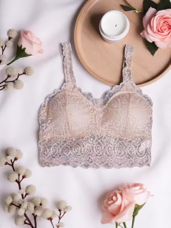 Beige Lace Comfort Bralette - Free Size