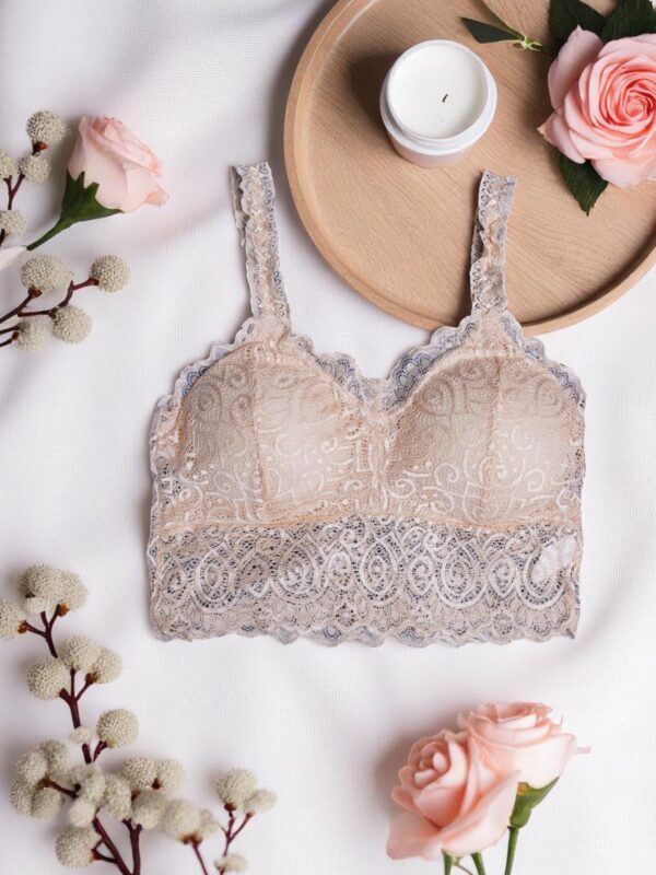 Beige Lace Comfort Bralette - Free Size
