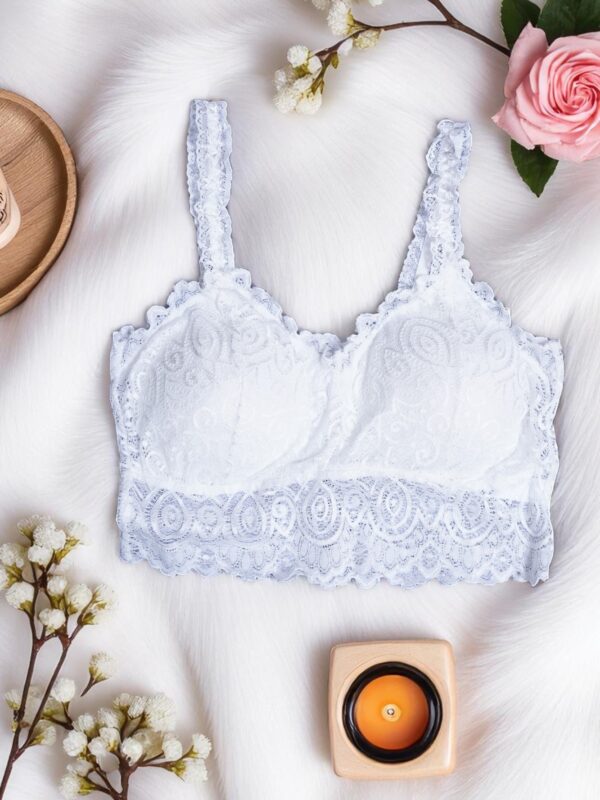 White Lace Comfort Bralette - Free Size