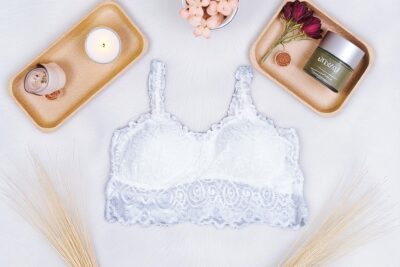 White Lace Comfort Bralette - Free Size - Image 4