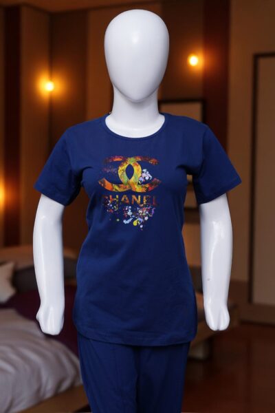 Artistic Navy "Chanel Splash" Comfort Pajama Set - Image 2