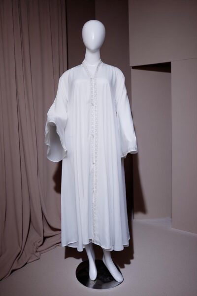 White Embroidered Grace Abaya