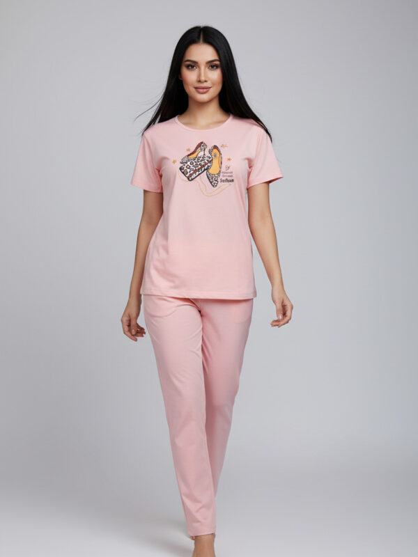 Chic Pink "Fashion Heels" Comfort Pajama Set