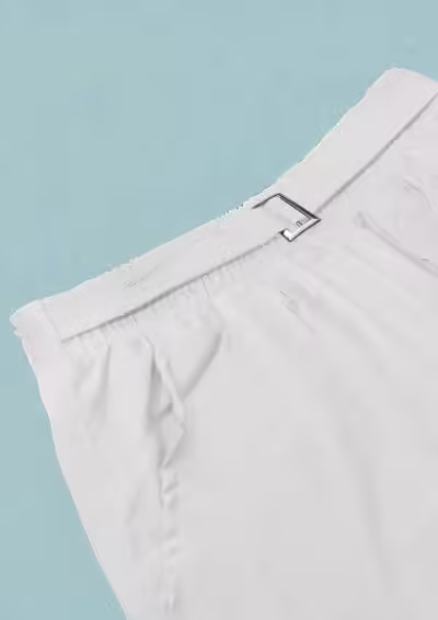Crisp White Premium Grip Cargo Trousers - Image 2