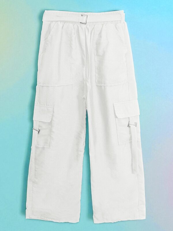 Crisp White Premium Grip Cargo Trousers