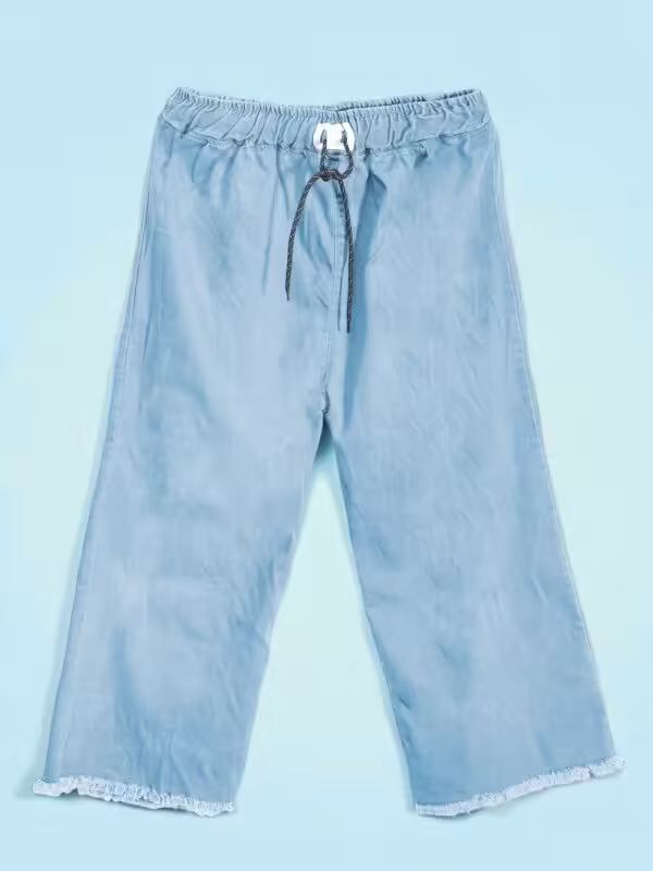 Serene Sky Blue Denim Trousers