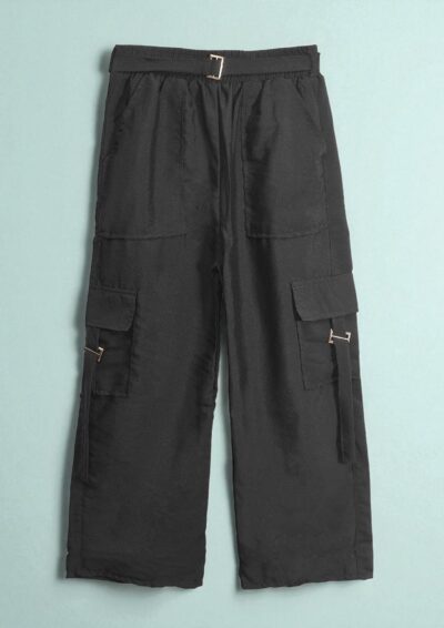 Classic Black Premium Grip Cargo Trousers