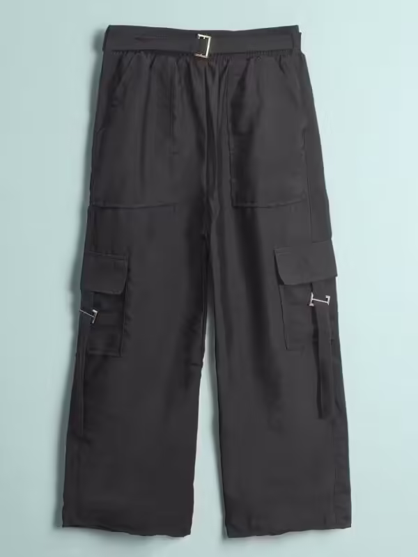 Classic Black Premium Grip Cargo Trousers