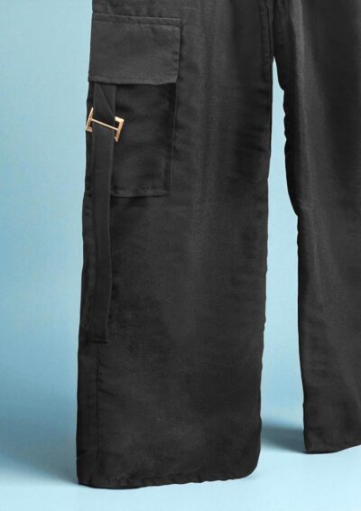 Classic Black Premium Grip Cargo Trousers - Image 3
