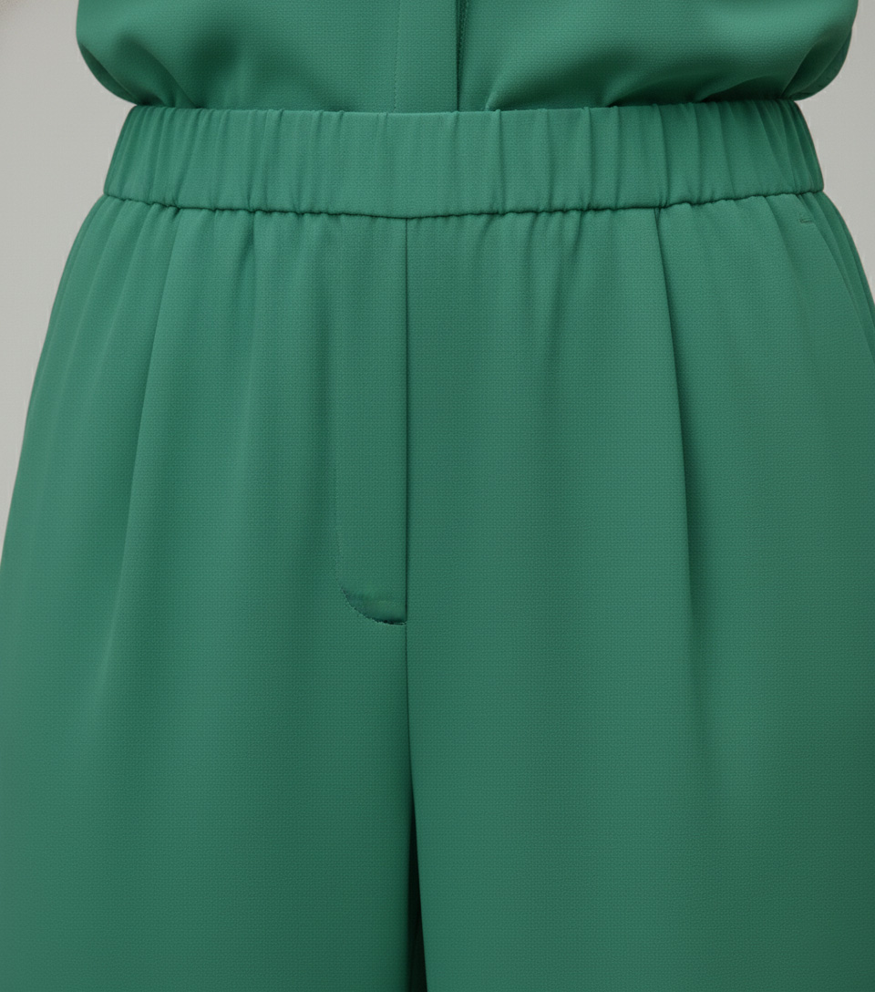 Vibrant Green Georgette 2-Piece Shirt & Palazzo Set - Image 5
