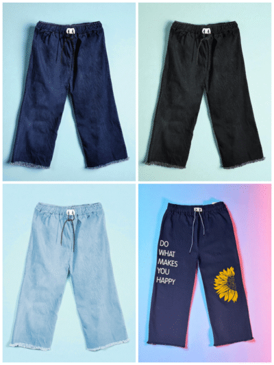 Serene Sky Blue Denim Trousers - Image 2