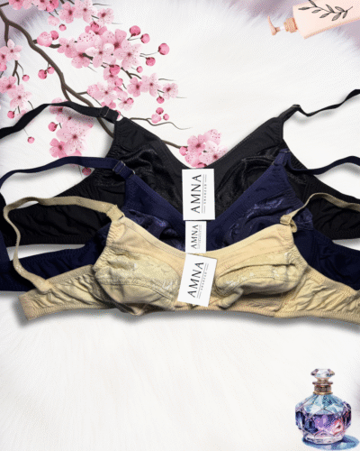Super Fancy Net Half Cup Lycra Bra - Image 3