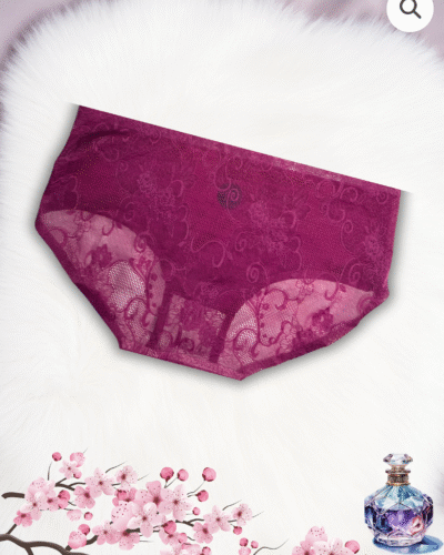 Imported Net Fancy Stylish Panty Maroon-Free Size - Image 3