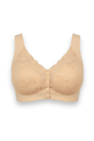 Front Button Padded Bralette Skin - Image 2